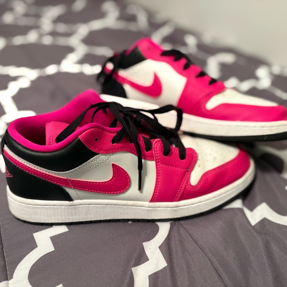 Black and Pink limited edition low top Jordans
